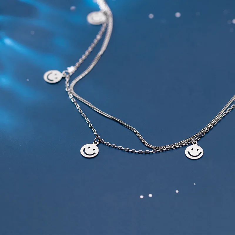 Цепочка Женская многослойная из серебра 925 пробы с подвеской в виде