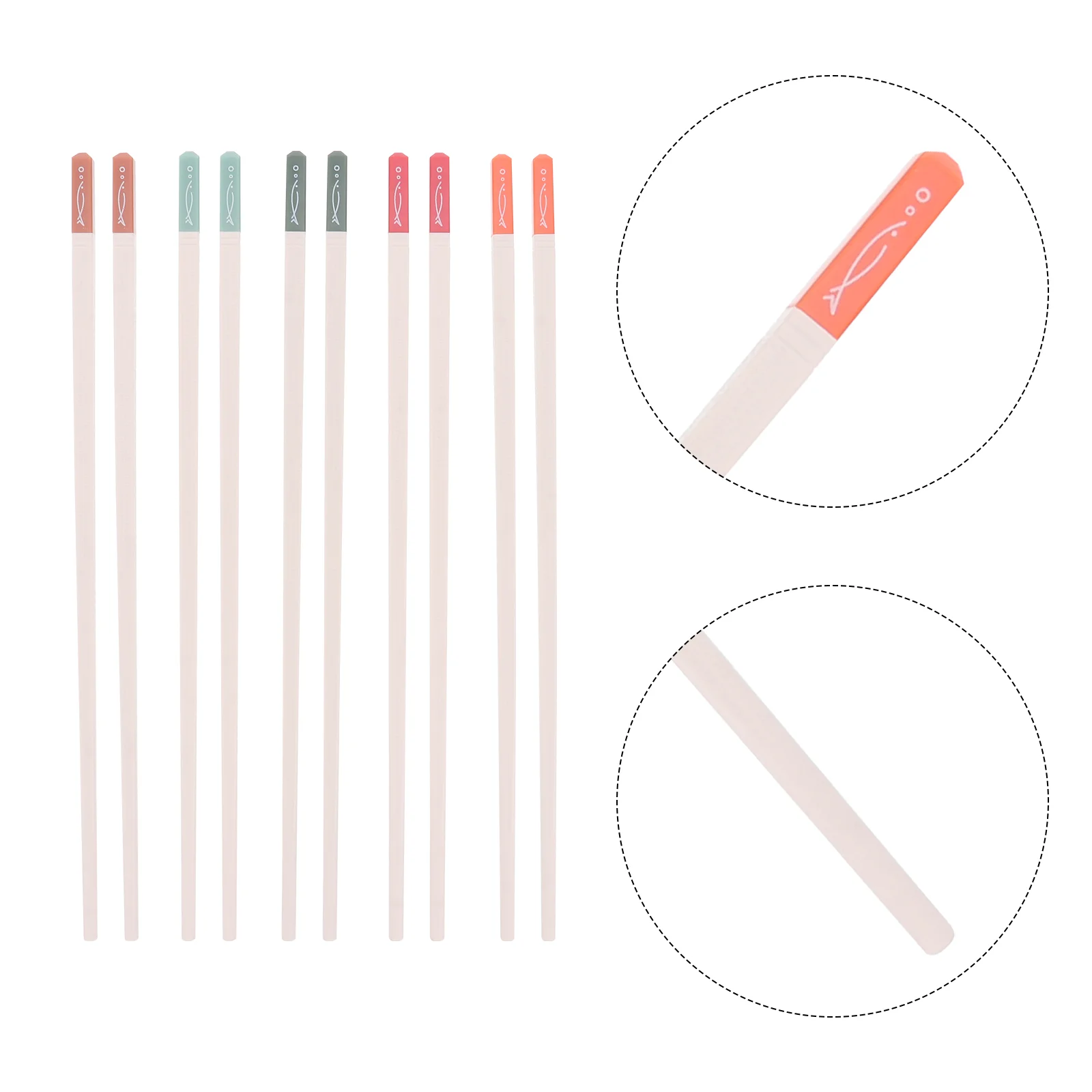 

5 пар, изделия для еды разных цветов