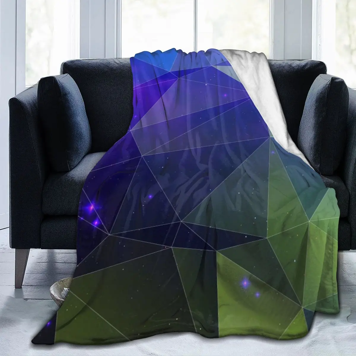 

Manta de franela estampada con personalidad en 3D, ropa de cama suave, cubierta de cama, decoración textil abstracta para el hog