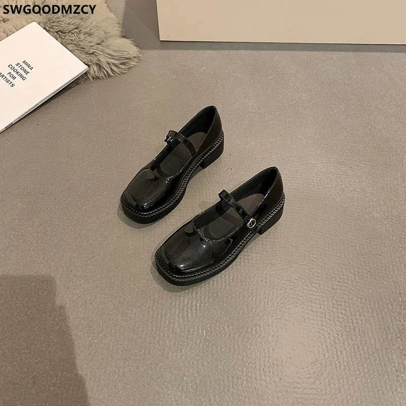 

Оксфорды для женщин Босоножки женские кожаные повседневные туфли 2021 Модные женские лакированные кожаные туфли Harajuku Zapatillas De Mujer