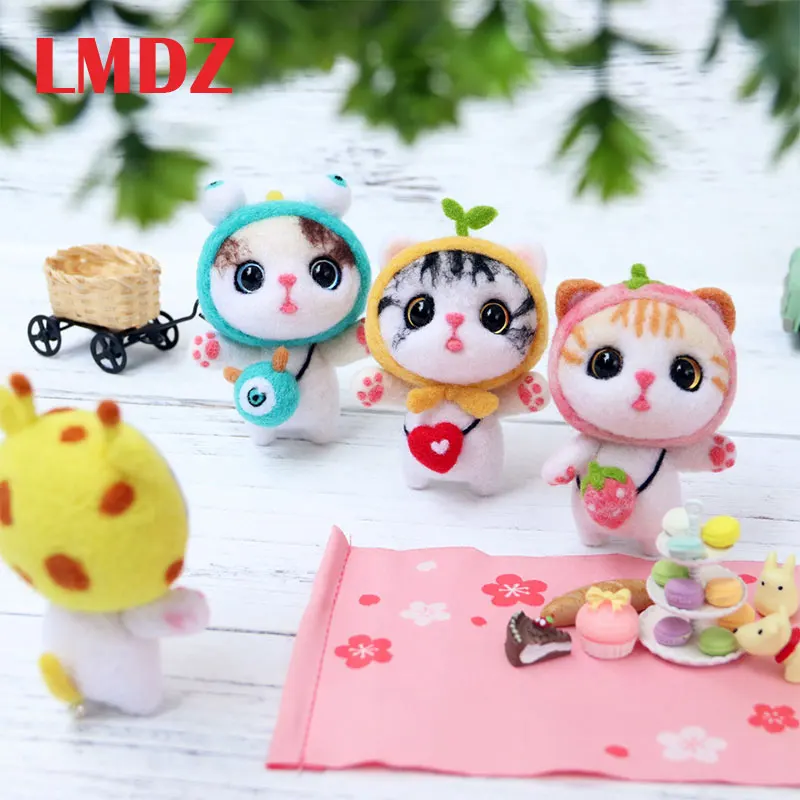 

LMDZ 1Pcs Doll Wool Felt Craft DIY Non Finished Poked Set Handcraft Kit for Needle Material Bag Pack Set Felt DIY Package