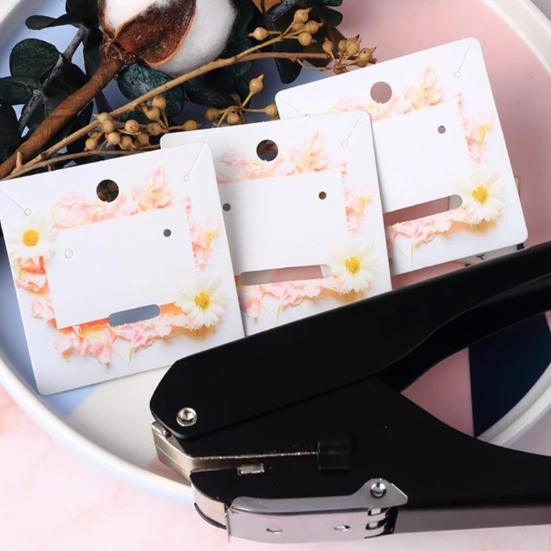 Portable Oval Hole Puncher 10 Sheets Capacity Adjustable with Positioning Ruler for Paper Card Picture File 39XD | Канцтовары для