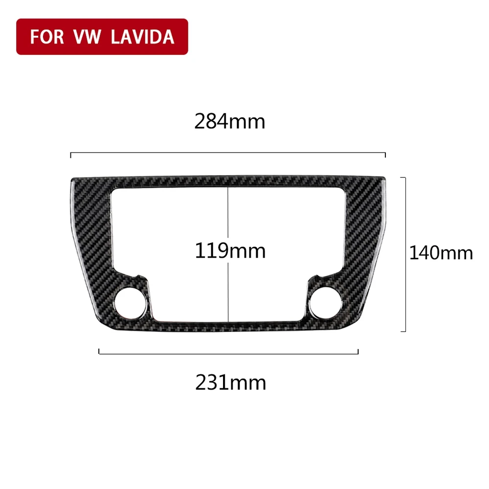 

Carbon Fiber Car Interior Central Control Board Trim Sticker Air Outlet CD Decorative Frame Decal for Volkswagen LAVIDA
