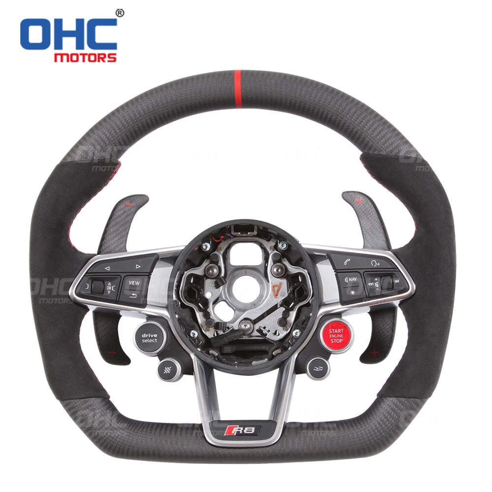 

100% Real Carbon Fiber Steering Wheel compatible for Audi A1 A2 A3 A4 A5 S3 S4 RS3 RS4 RS5 RS6 RS7 S line Au-di R8 TT TTRS