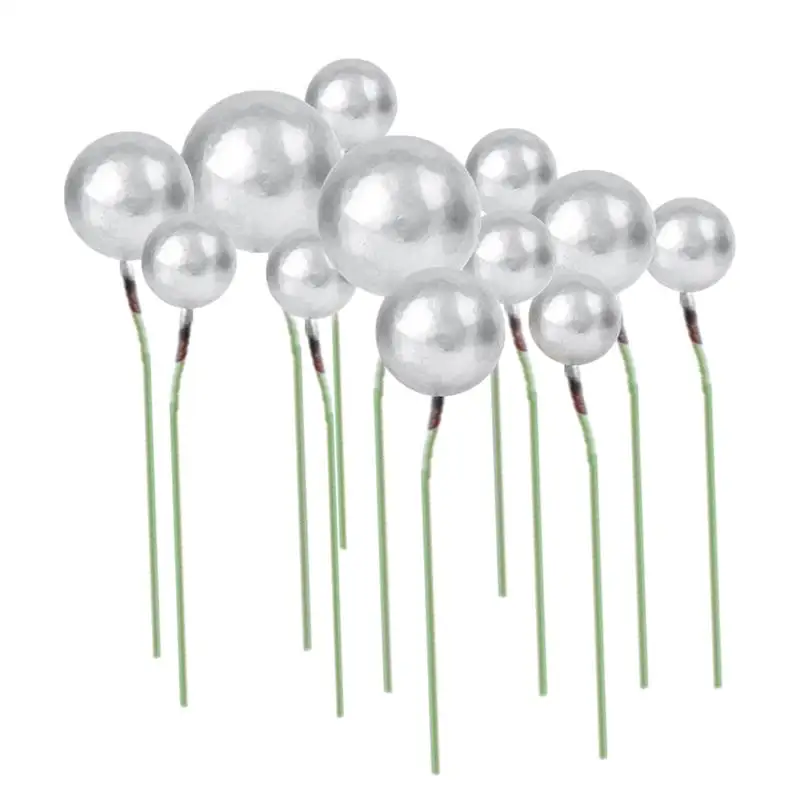 20Pcs Creative Round Ball Cake Topppers Simple Unique Shaped Cupcake Ornament Baking Decoration Accessories Party Supplies | Дом и сад