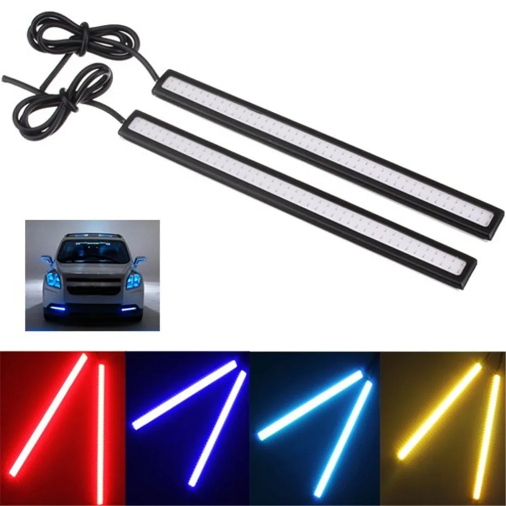 

2Pcs COB Car Light Waterproof Car Light DC12V COB LED Lights DRL Fog Driving Lamp 17CM Universal slim design fits for more car.