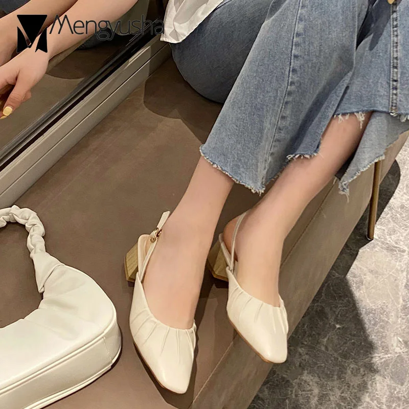 Туфли-лодочки женские на среднем каблуке мягкая кожа квадратный носок