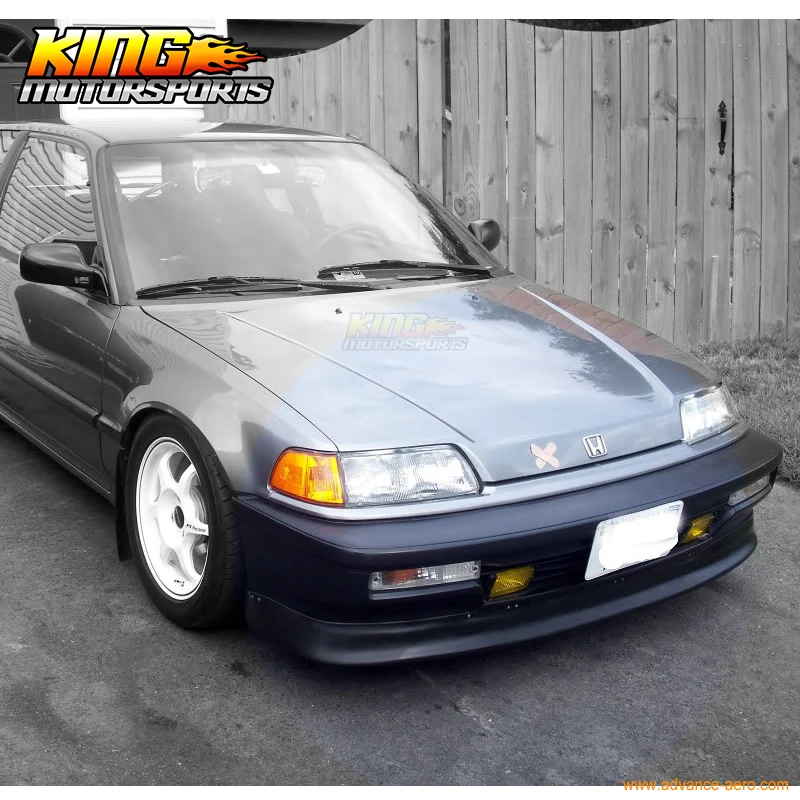Подходит для 1990 1991 Honda Civic CS Style Уретановый передний бампер спойлер PU Global