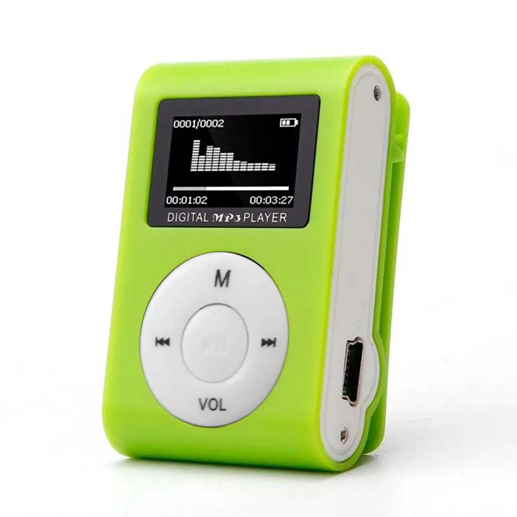 Мини Usb MP3-плеер с зажимом, ЖК-экран, поддерживает 32 Гб, Micro Sd, Tf карта, 3,5 мм, стерео разъем, уличный музыкальный плеер