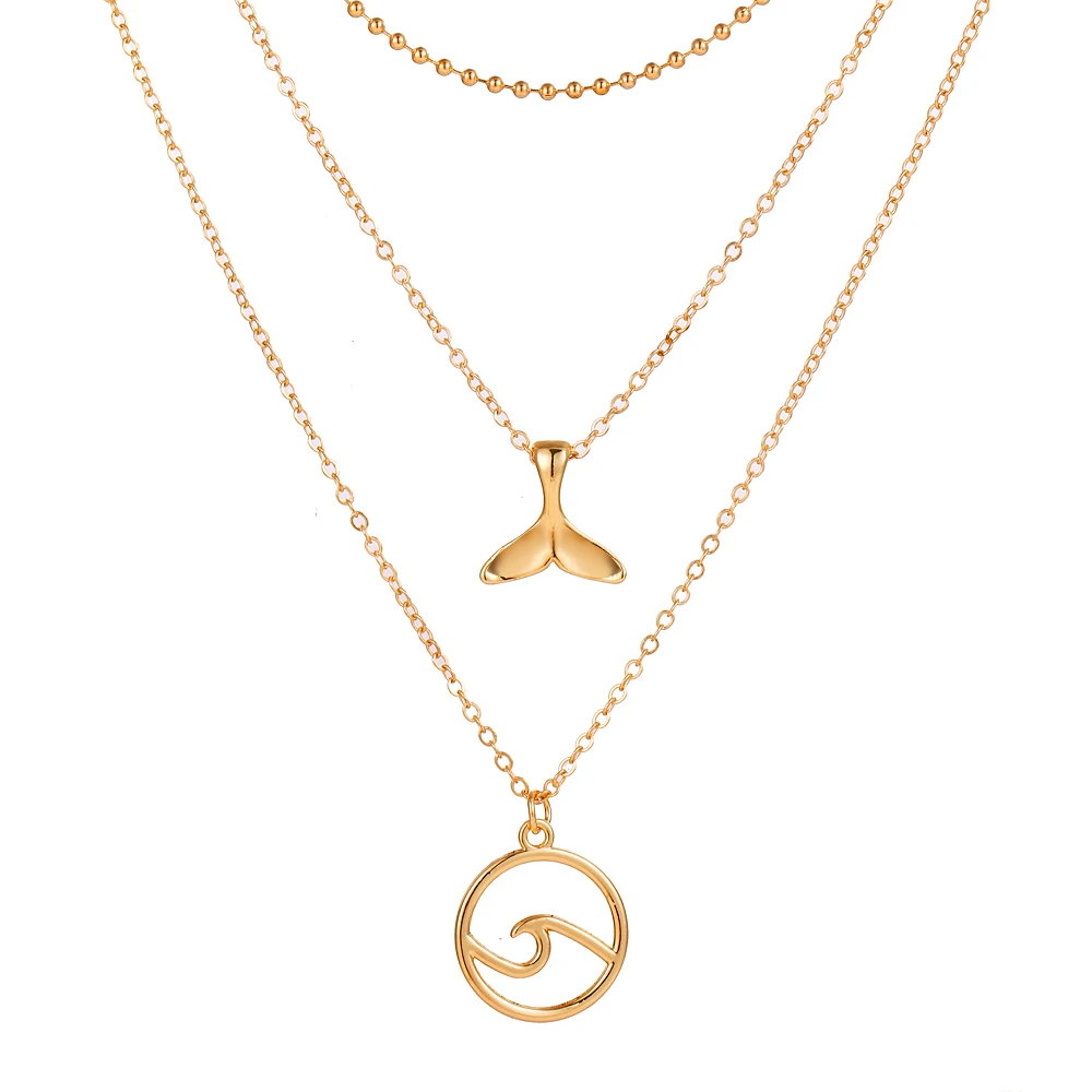 Женское многослойное ожерелье с подвеской в богемном стиле | Украшения и