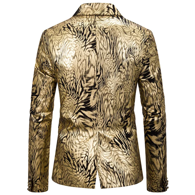 

Europe Fashion Striped Casual Men Blazers Slim Fit Personality Single Breasted Coats Design Americana Hombre Men Clothing EC50XF