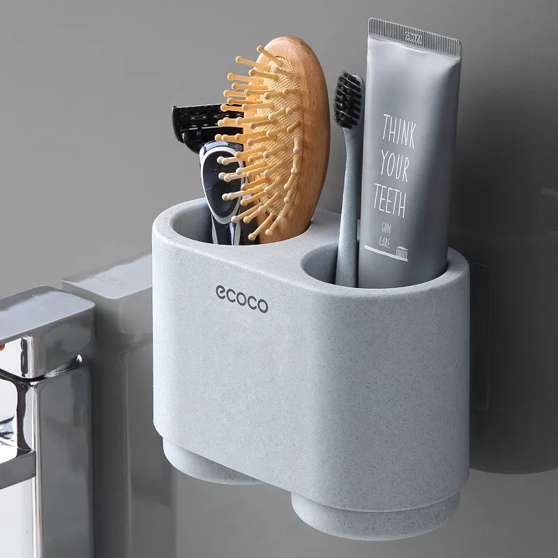 

Wall Automatic Toothpaste Squeezer Dispenser Toothbrush Holder Magnetic Adsorption Inverted Cup Storage Rack Bathroom Accessorie