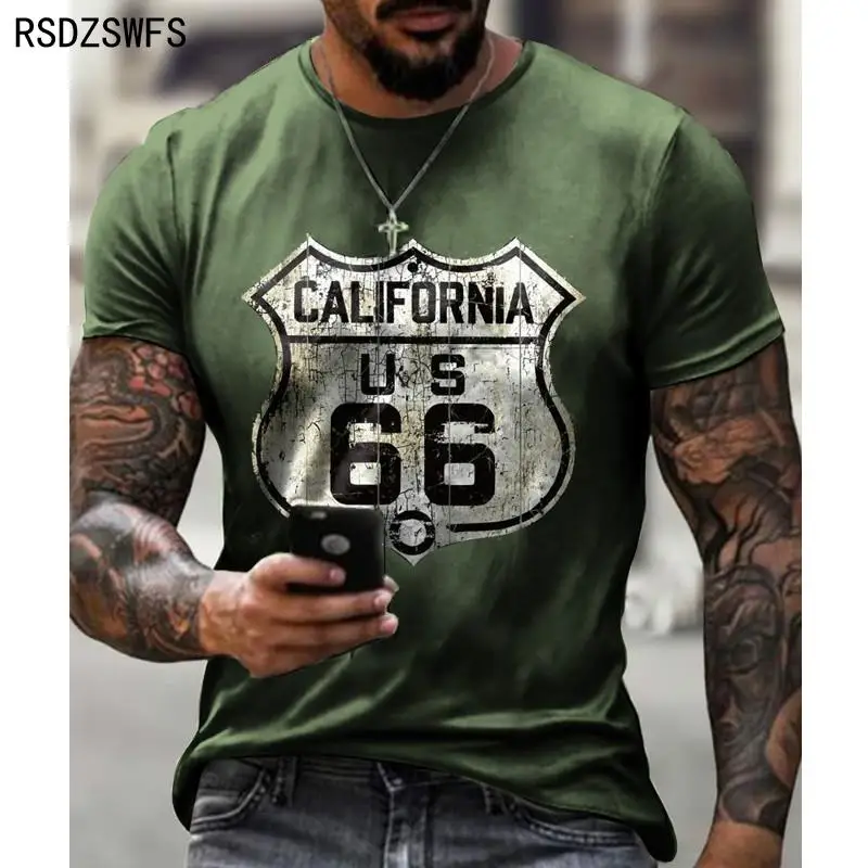 Футболка мужская с коротким рукавом и принтом размеры до 5XL | Мужская одежда