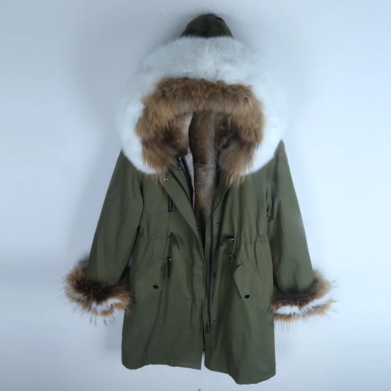 2019 Съемная уличная одежда новая зимняя куртка для женщин натуральный Лисий мех