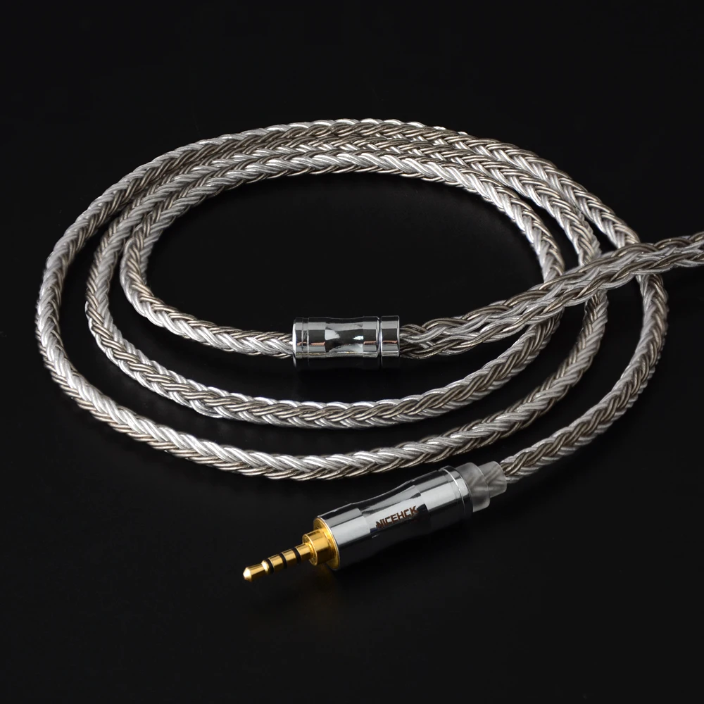 NICEHCK C16-4 16 Core посеребренный кабель 3,5/2,5/4,4 мм разъем MMCX/2Pin/NX7/QDC разъем для TRNV90 KZZSX TFZ QDC NX7/DB3 BL-03