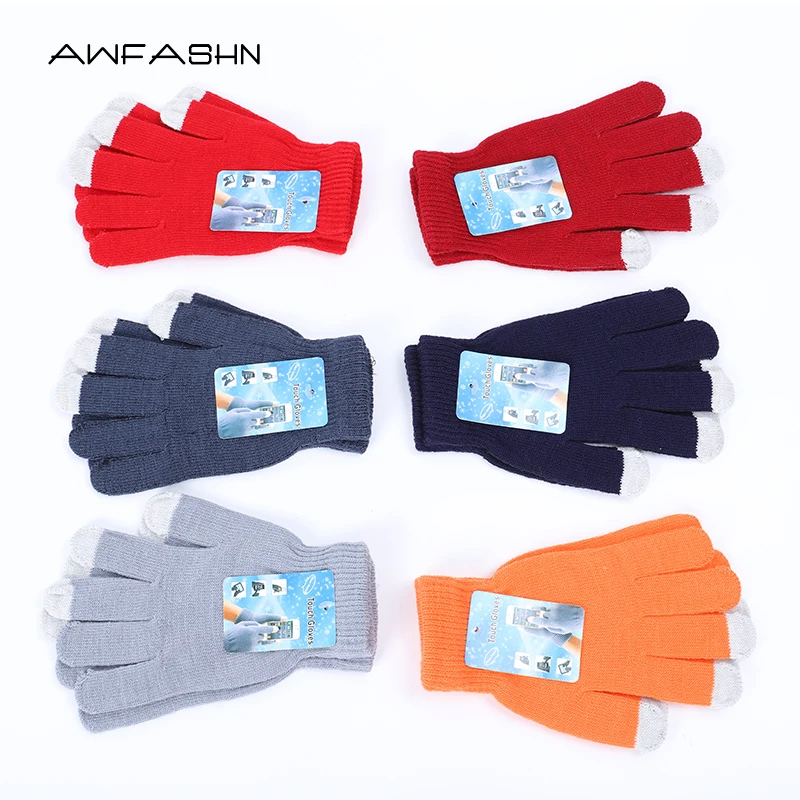 2019 высокое качество осень зима унисекс теплые емкостные вязаные перчатки для