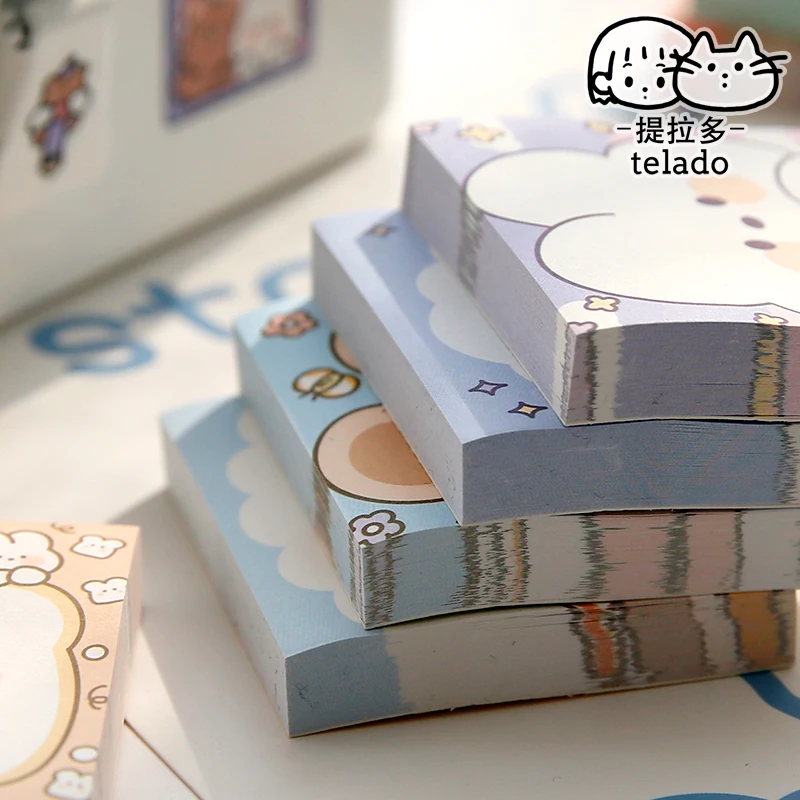 100 листов клейкая бумага для заметок с Кремовым кроликом повседневной жизни |