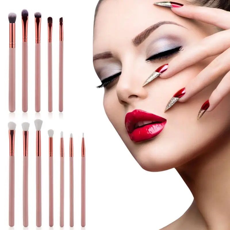 Набор кистей для макияжа 12 шт. консилер тени век бровей основы пудры румян