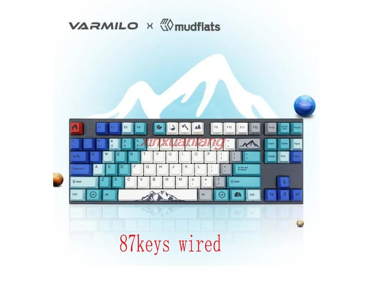

varmilo VA87M Summit 87key PBT keycap office gaming mechanical keyboard, Mac Compatible White LED Cherry MX Switches