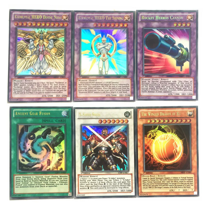 100PCS Yu Gi Oh English Shining Cards Playing Game Yugioh Card Trading Battle Carte Album Collection Booster Children Toys | Игрушки и