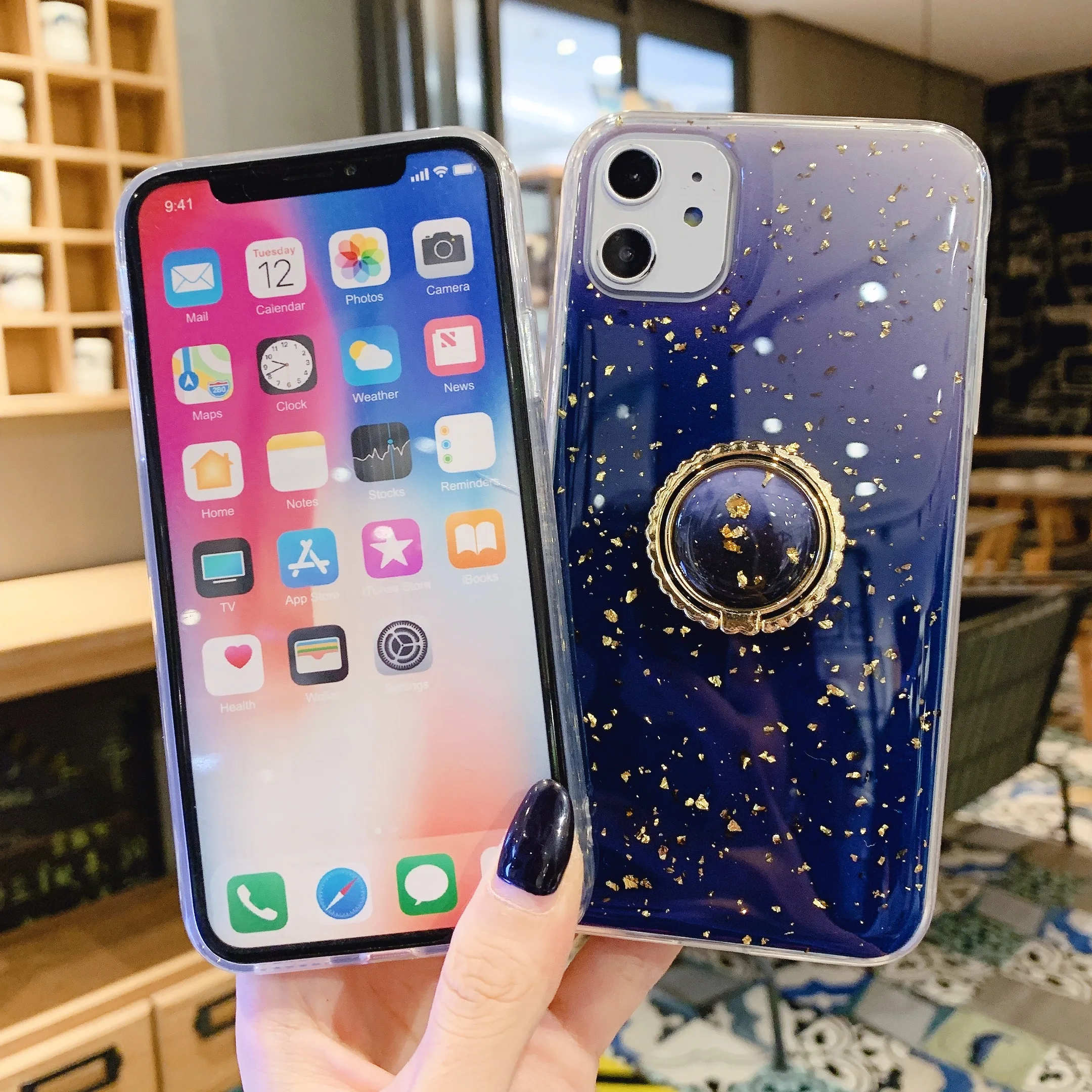 Блестящий Магнитный чехол для телефона Apple iPhone X XR XS 11 Pro Max 8 7 6S 6 Plus роскошный с