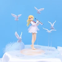 japan anime your lie in april kaori miyazono melodica pink dress ver pvc action figure figurines collectible model statue figura