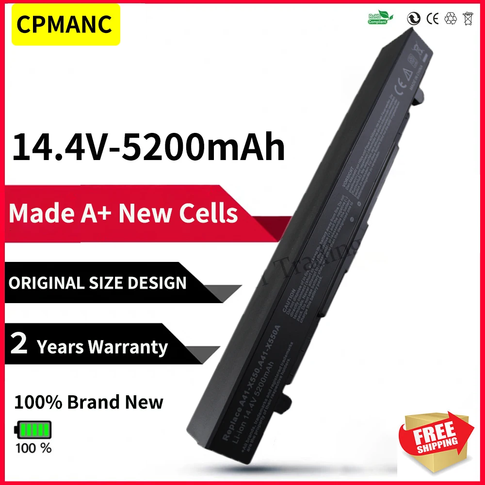Nova Células Bateria do Portátil para Asus A41-x550 A41-x550a A450 A550 F450 F550 F552 K550 P450 P550 R409 X450 X550 X550c X550a X550ca