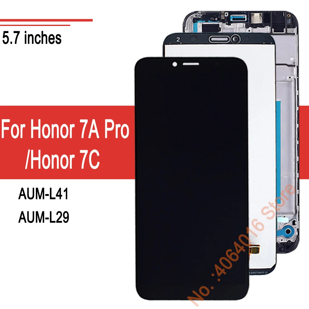 5 7 дюймов ЖК дисплей + рамка для Huawei Honor 7C Aum L41 сенсорный экран монитор Честь 7A Pro