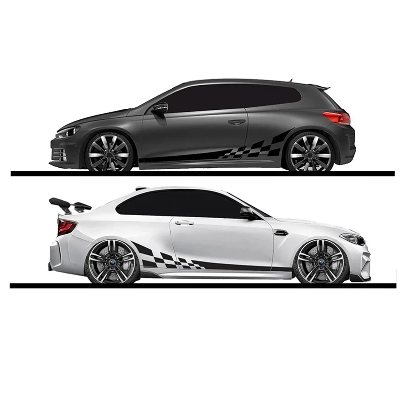 

220X25Cm Car Side Skirt Sticker Stripe Decal Both Side Racing Car Stickers Camouflage Stripes Car Wrap Vinyl Film
