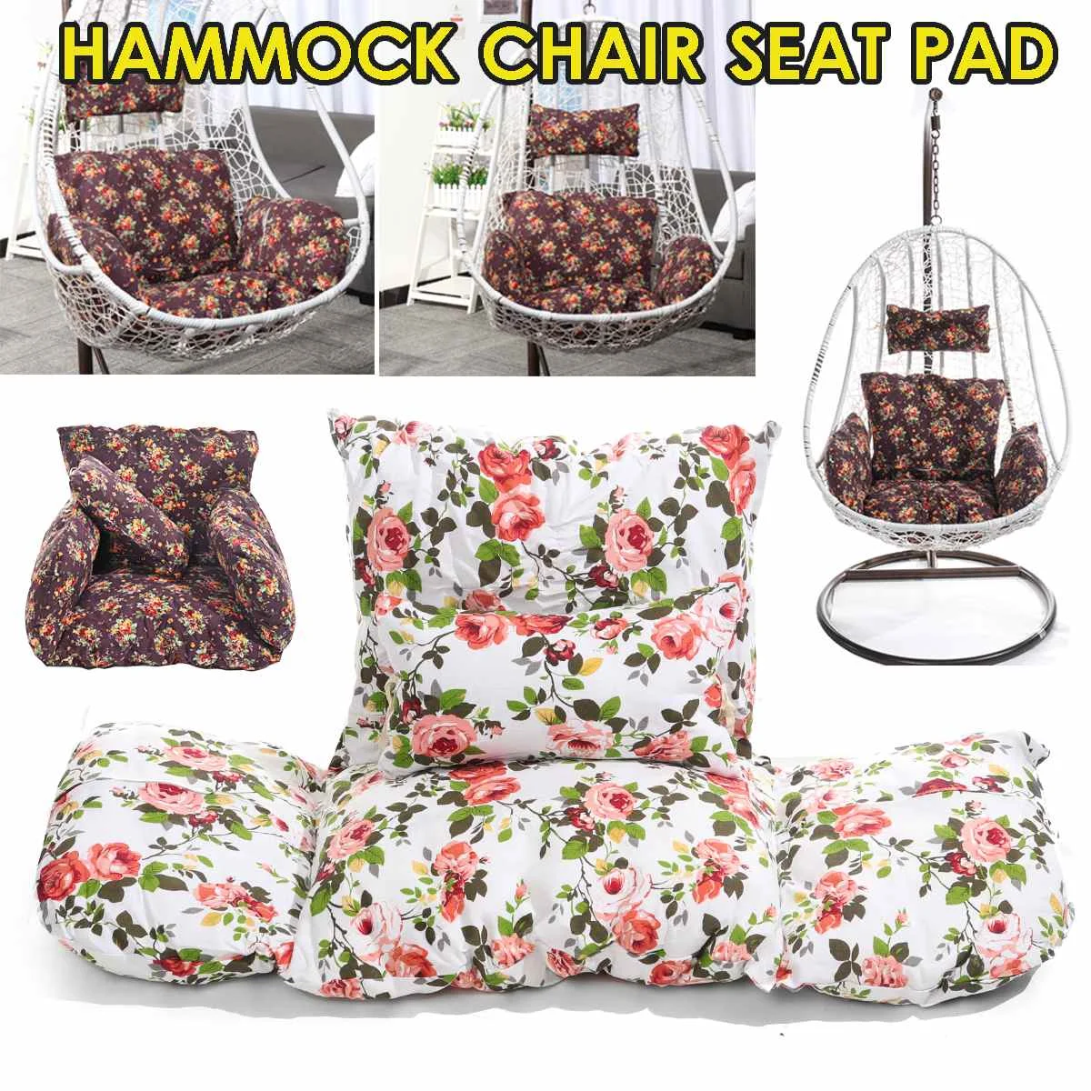 

Hammock Chair Cushions Pillow Multiple Colors Garden Swing Seat Cushion Hanging Chair Back with Pillow For Dormitory Hanging