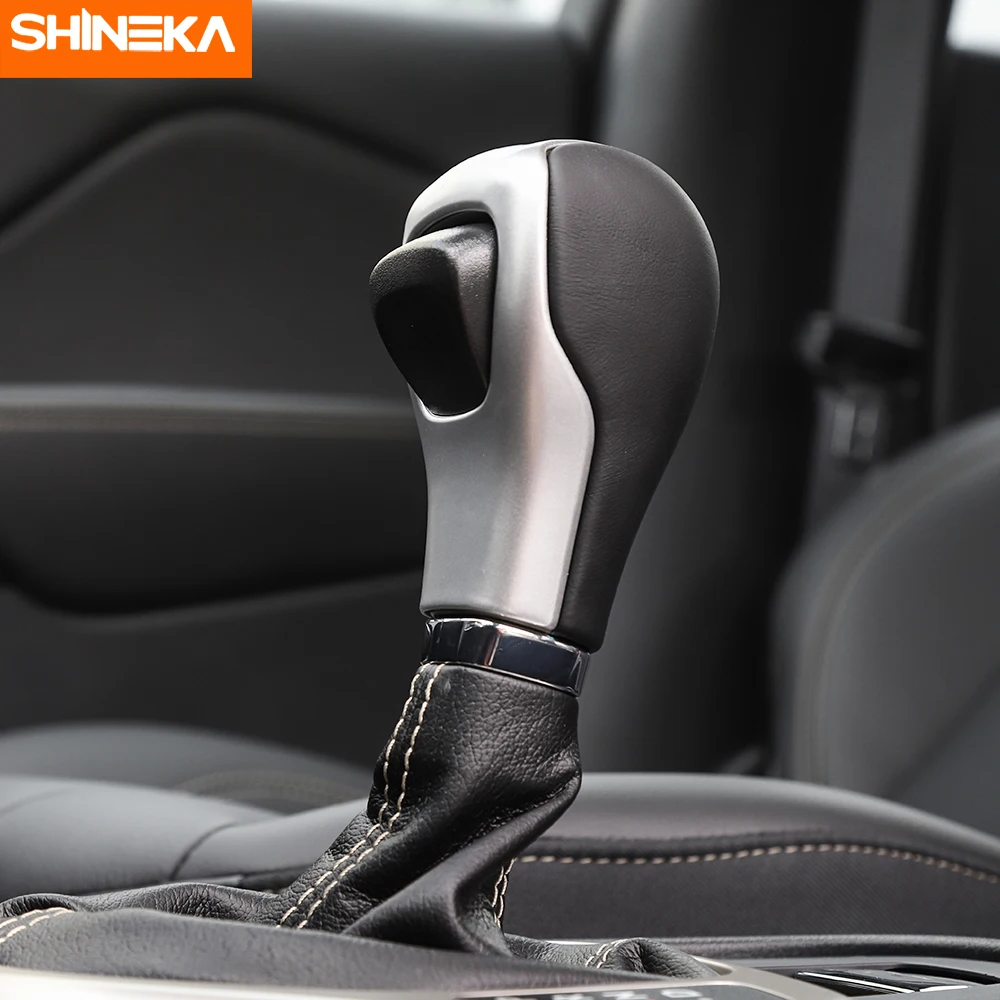 SHINEKA Car High Quality Gear Shift Knob Shifter Handle Decoration Cover Stickers Accessories For Jeep Cherokee 2014-2018 | Автомобили и