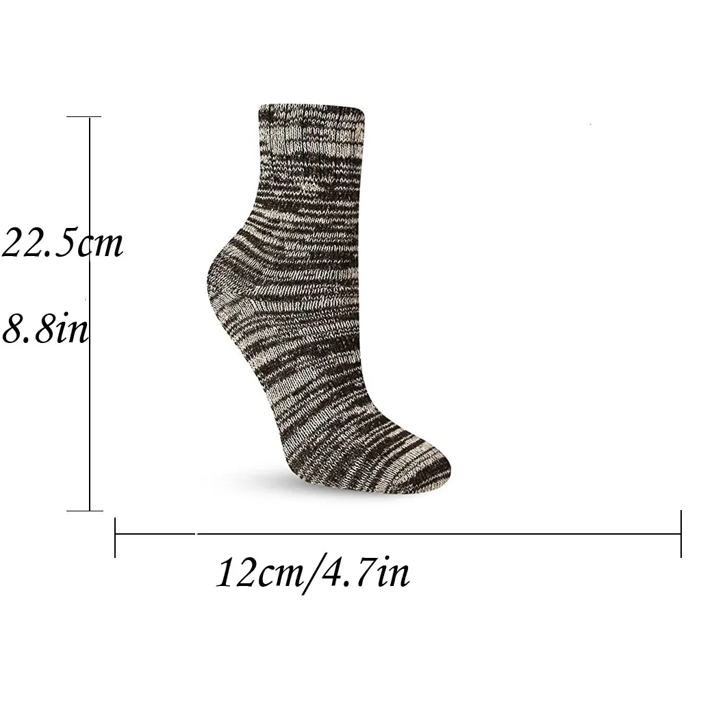 

5 Pack Womens Socks Vintage Winter Soft Warm Cold Knit Wool Socks Fashion Print Breathable Comfortable Sports Socks #25S