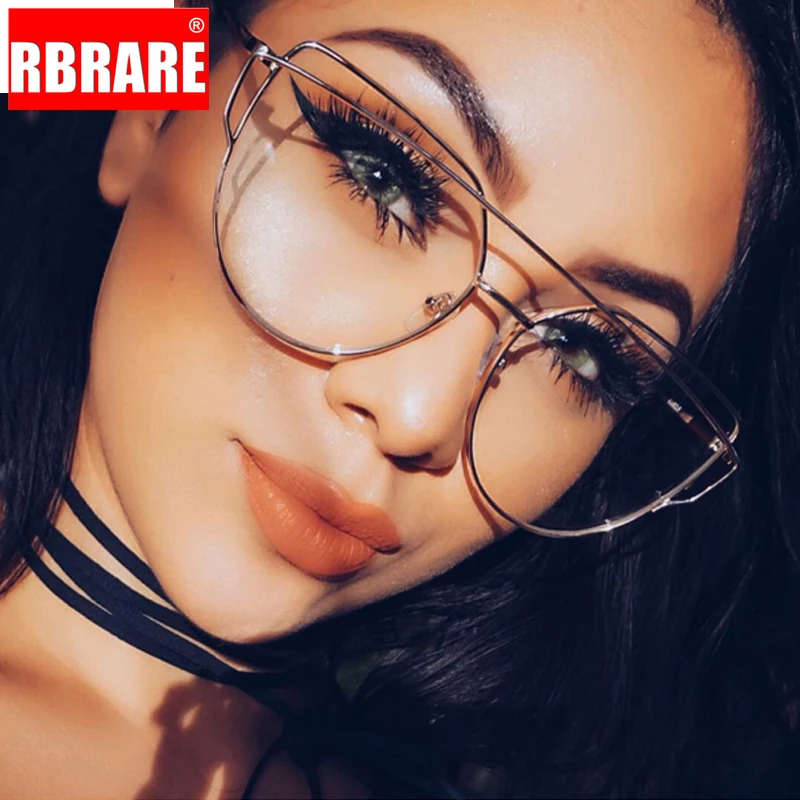 Очки RBRARE женские кошачий глаз винтажные металлические очки в оправе с защитой от