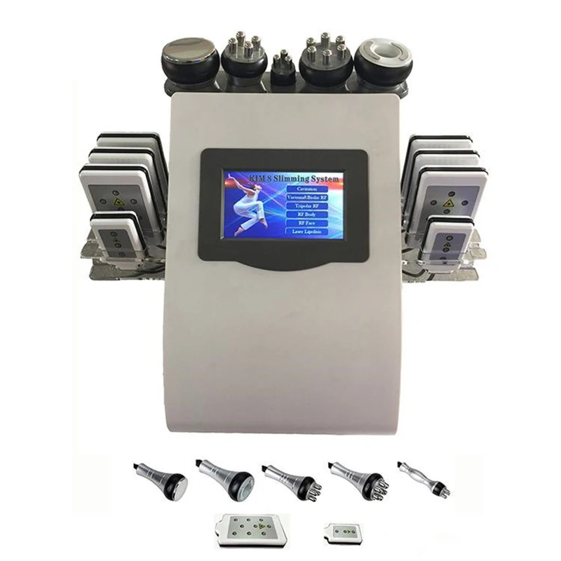 

AURO 6 in 1 Cavitation Liposuction 40K Vacuum Weight Loss Radio Frequency RF Slim Lipo Laser Beauty Machine 2020 Free Shipping