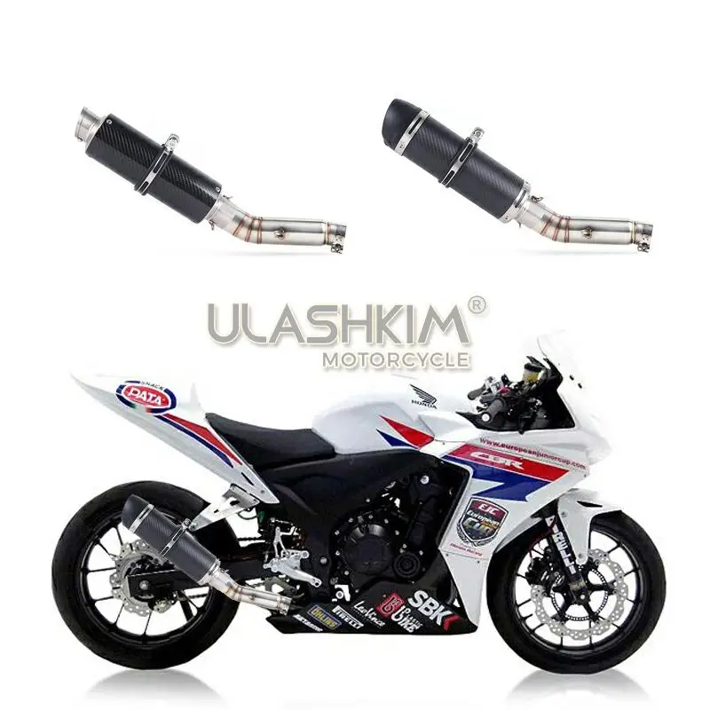 Выхлопная труба глушителя для мотоцикла средняя без шнуровки HONDA CBR400 CB500R CBR500R