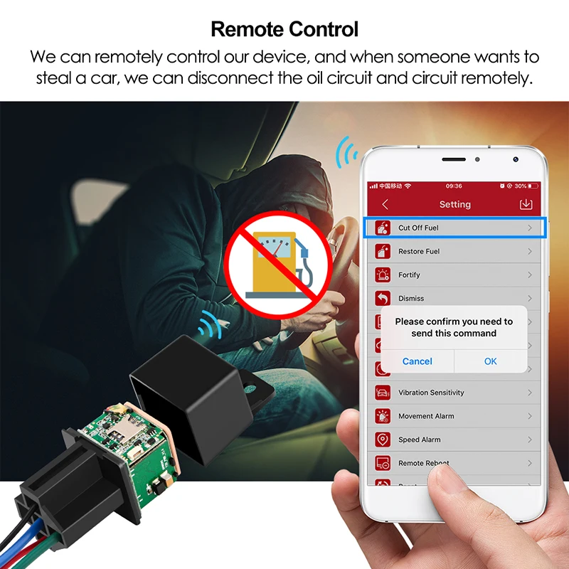 Мини GPS GSM трекер Micodus MV720 автомобильный локатор для топлива предупреждения о