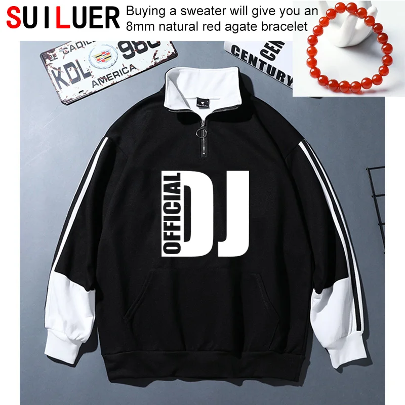 

Official DJ Women Men Long Sleeve 100% Cotton Sweatshirts The New Unisex Hoodies Couple Clothes Sports Pullovers Free Shipping