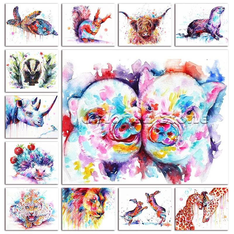 

Diamond painting embroidery mosaic Cross stitch Animal tortoise squirrel bird cow hedgehog elephant leopard lion giraffe rabbit