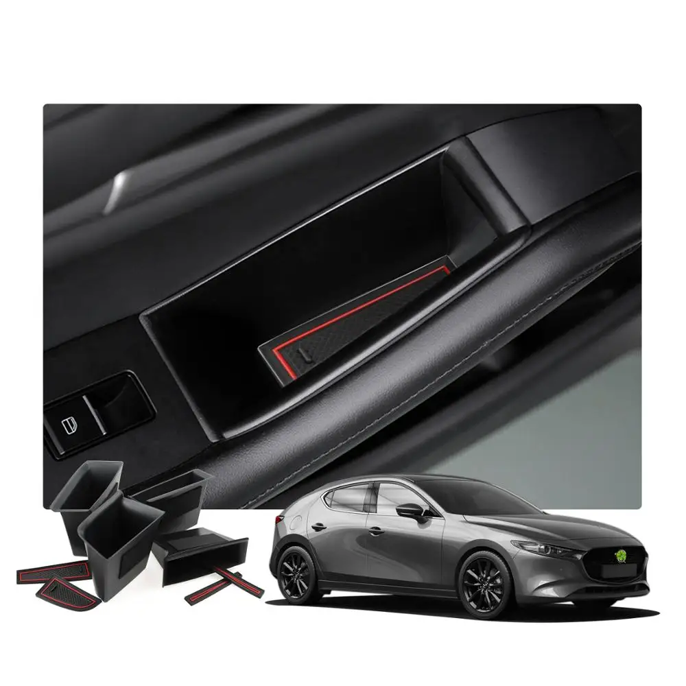 Lateral do Carro Caixa de Armazenamento para Mazda Ruiya Porta Mazda Cx-30 2021 Leme Direito Veículo Alça Armazenamento Acessórios Preto 3 4th –