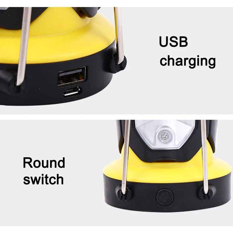 

3-in-1 LED Camping Lantern Rechargeable Flashlight Desk Lamp Light for Hiking Fishing Outdoor Home Accessories