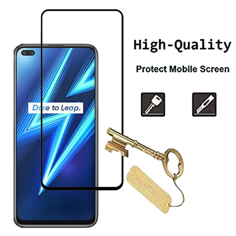 Защитное стекло для экрана закаленное OPPO Realme 6 Pro HD полноразмерная премиум-пленка