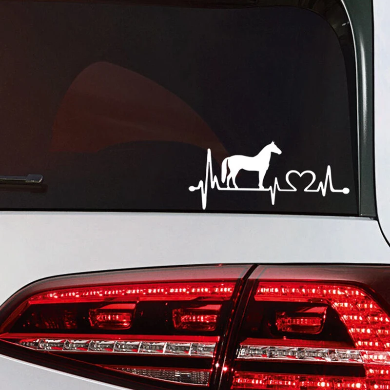 

Наклейка "лошадь" сердцебиение лошади автомобиля окна ноутбука Декор виниловая наклейка сердцебиение лошади наклейка