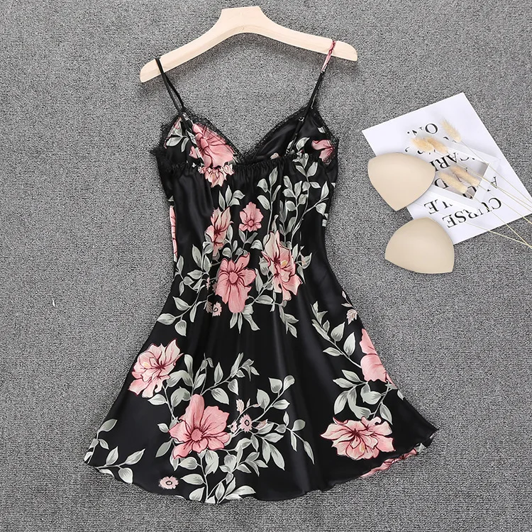 Женская Длинная Ночная сорочка с V образным вырезом|Кофты для сна| |