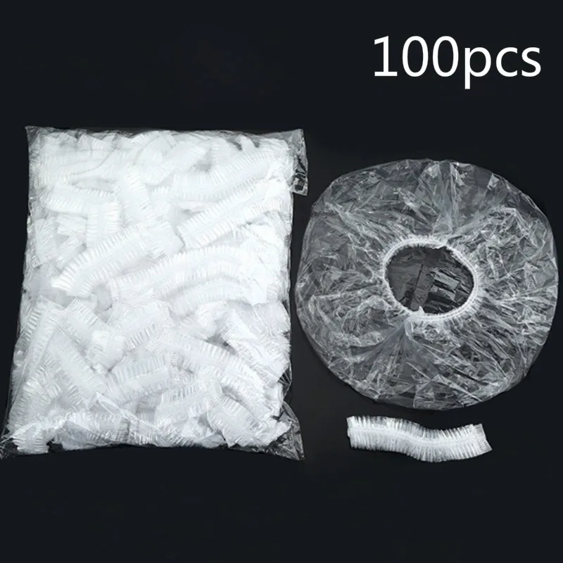 Одноразовые шапочки для душа 100 шт. прозрачный спа-салон одноразовая эластичная