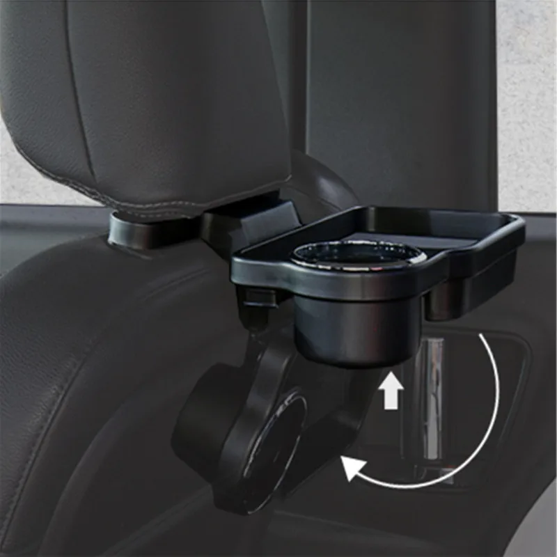

Free shipping in stock Car Rear Seat Organizer Food Tray Drink Cup Phone Holder Black