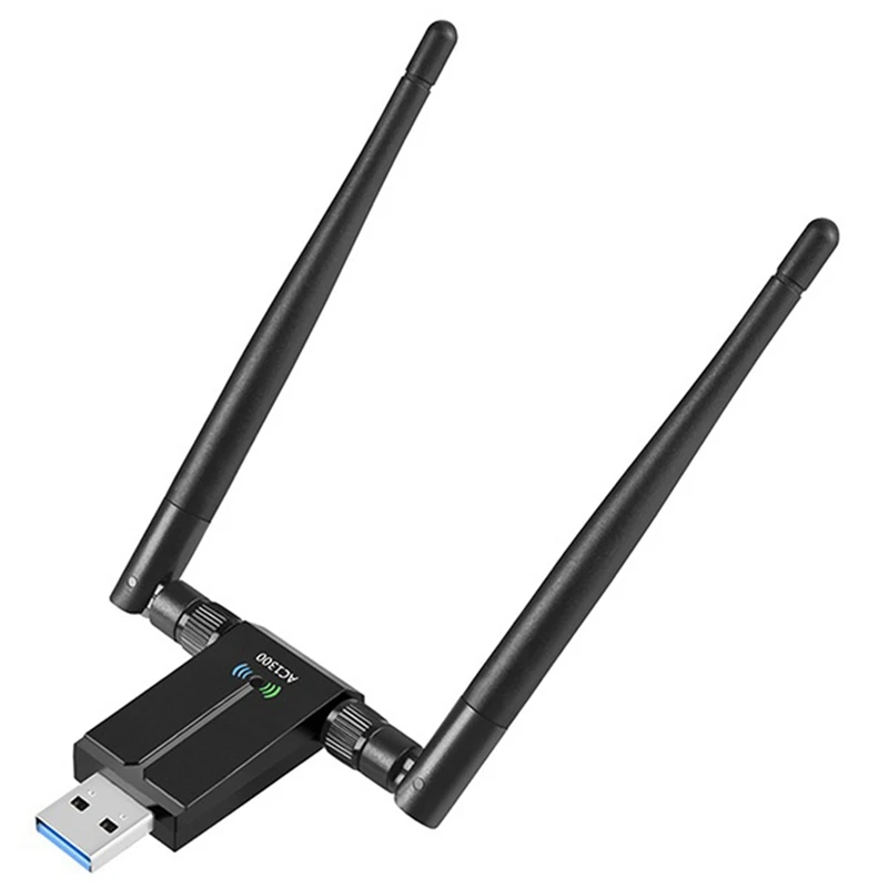 

1300Mbps USB3.0 Interface 802.11AC WiFi Adapter, Suitable for WIN7 8 10 XP Vista MAC Linux, USB Computer Network Adapter