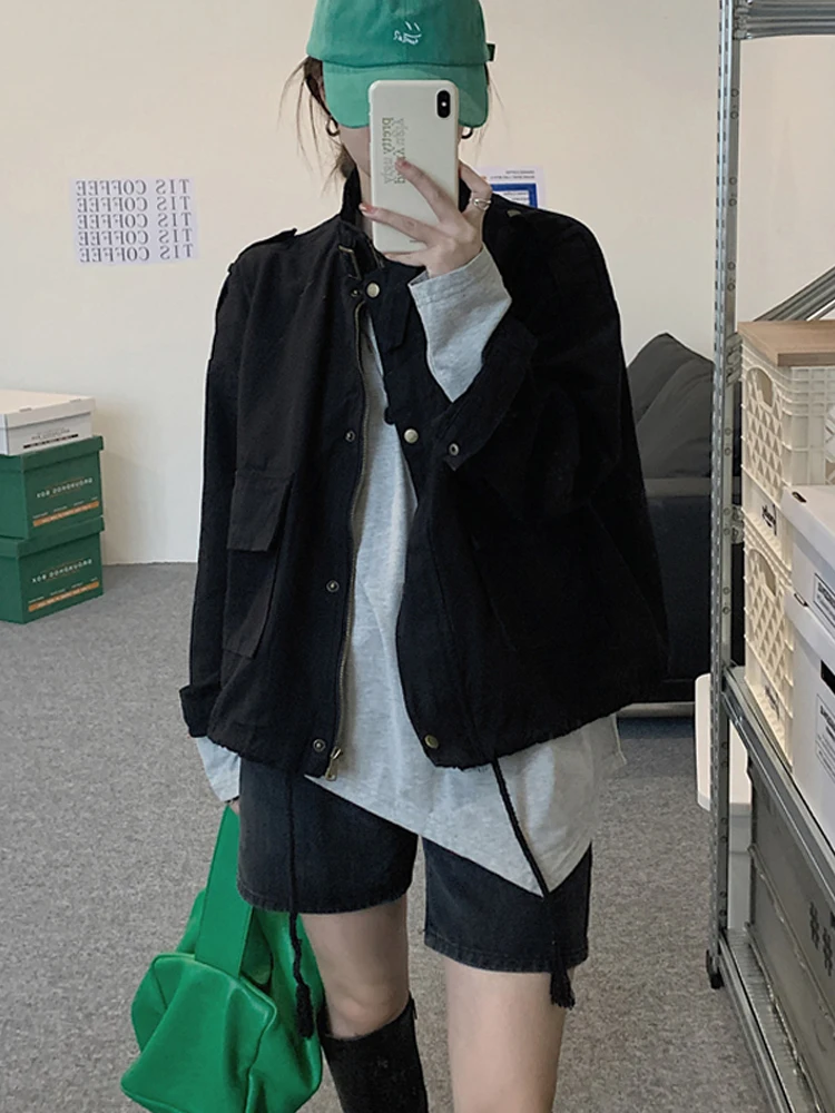 

Jackets Coats Women Loose Safari Coat Oversize High Street Design Zipper Outwear Female Korean Fashion Clothing Autumn 2020