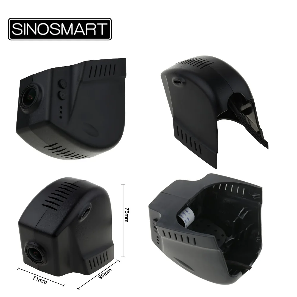 SINOSMART Novatek 96658 автомобильный Wifi DVR для Volkswagen Polo Passat Touran Tiguan Bora Magotan Golf и т. Д. Управление приложением SONY IMX323