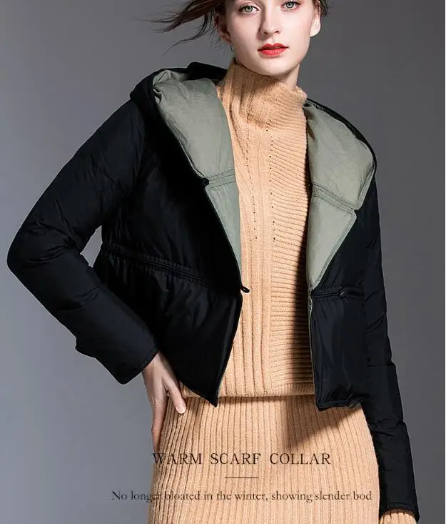 Женский пуховик на 90% утином пуху длинный теплый с меховой отделкой и капюшоном