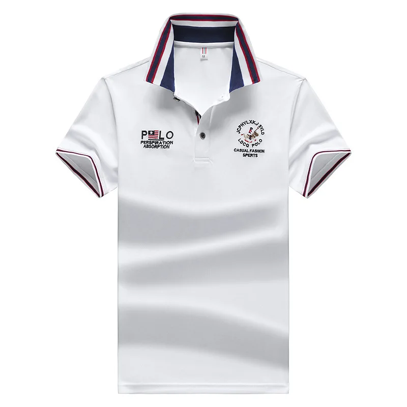 

2021 Summer New Polos Embroidery Men Polo Shirt Casual Business Homme Tees Fashion Tops Slim Lapel T-shirt M-4XL Dropshipping